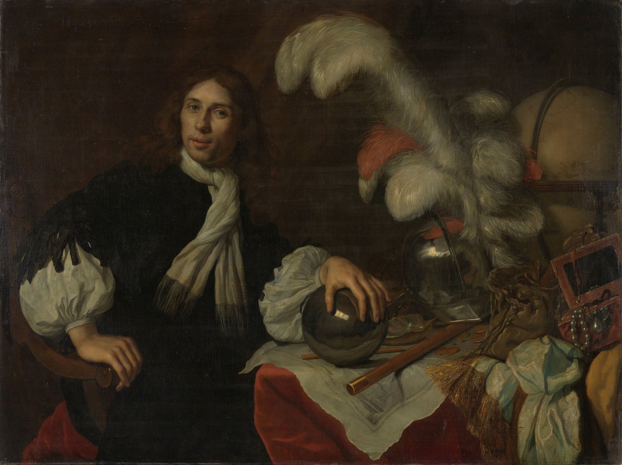 Retrato póstumo de Aucke Stellingwerff, Almirante de Friesland, morto em 1665 em Lowestoft por um Cannonball de Lodewijk van der Helst