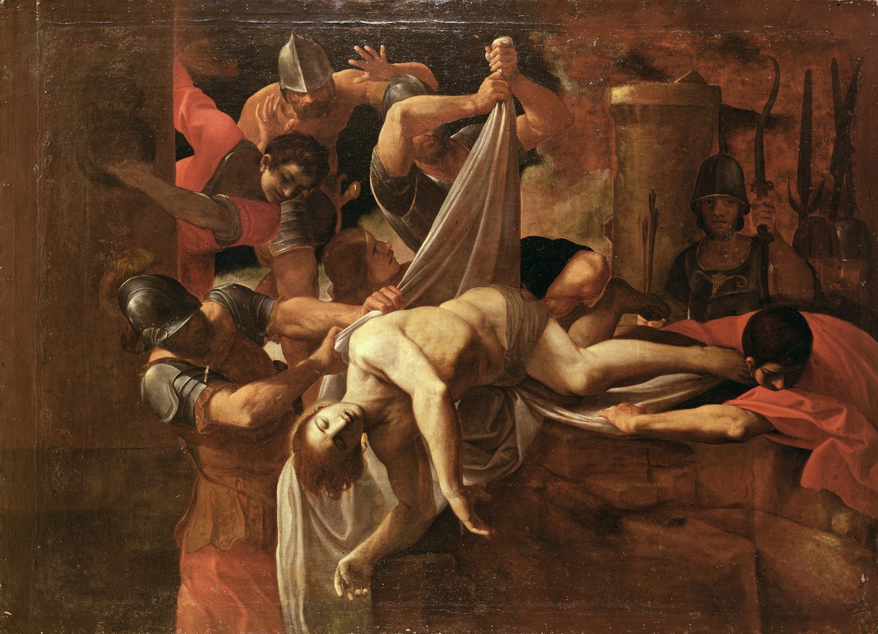 São Sebastião jogado por soldados em Cloaca Maxima de Lodovico Carracci