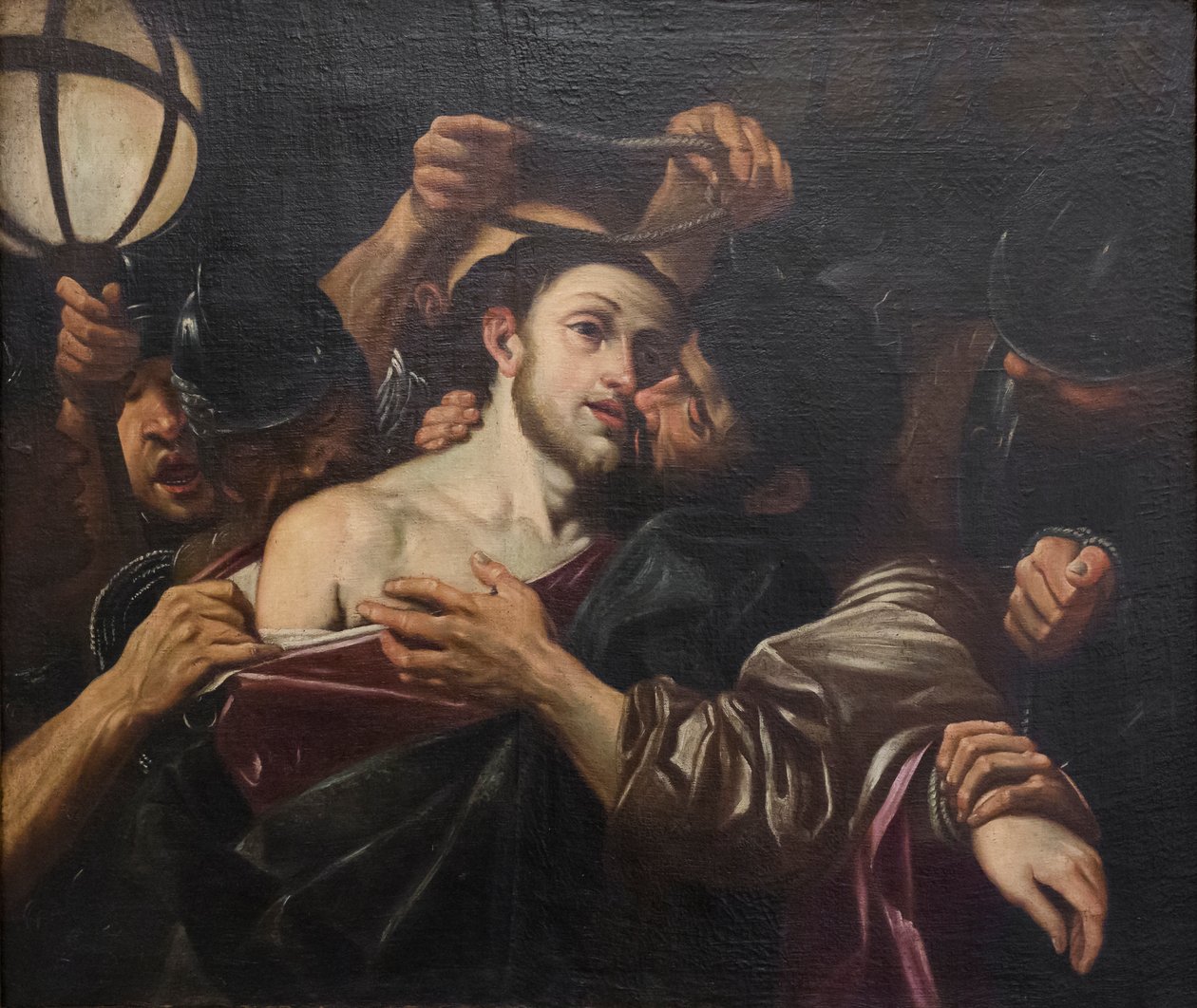 O beijo de Judas, segundo Ludovico Carracci, artista bolonhês desconhecido (óleo sobre tela) de Lodovico (after) Carracci