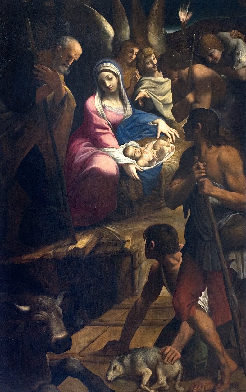 Adoração dos pastores de Lodovico Carracci