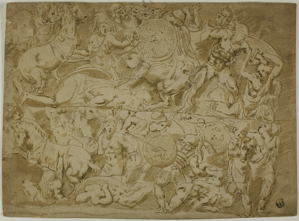 Batalha das Amazonas de Lodovico Carracci
