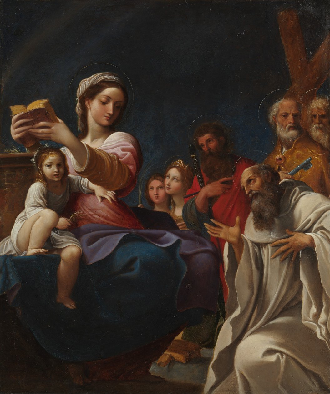 Madonna e Criança com Santos, 1607. de Lodovico Carracci