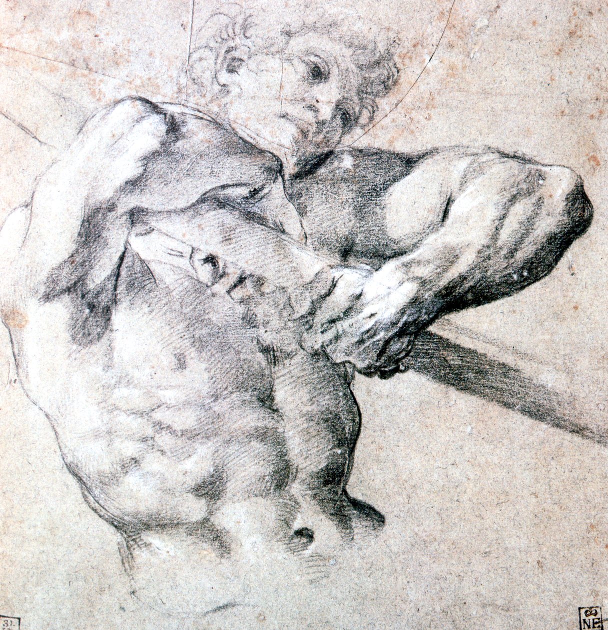 Estudo de uma figura, c1575-1619 de Lodovico Carracci