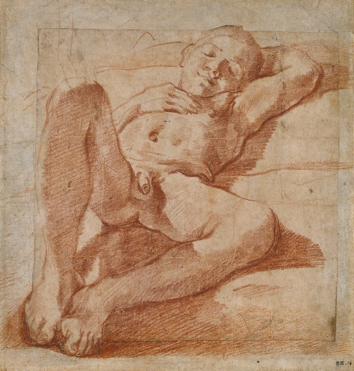 Estudo de um Rapaz Nu, 1575-1619 de Lodovico Carracci