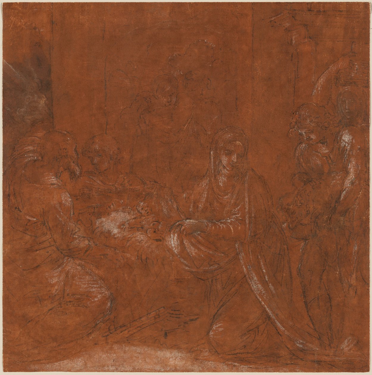 A adoração dos pastores de Lodovico Carracci