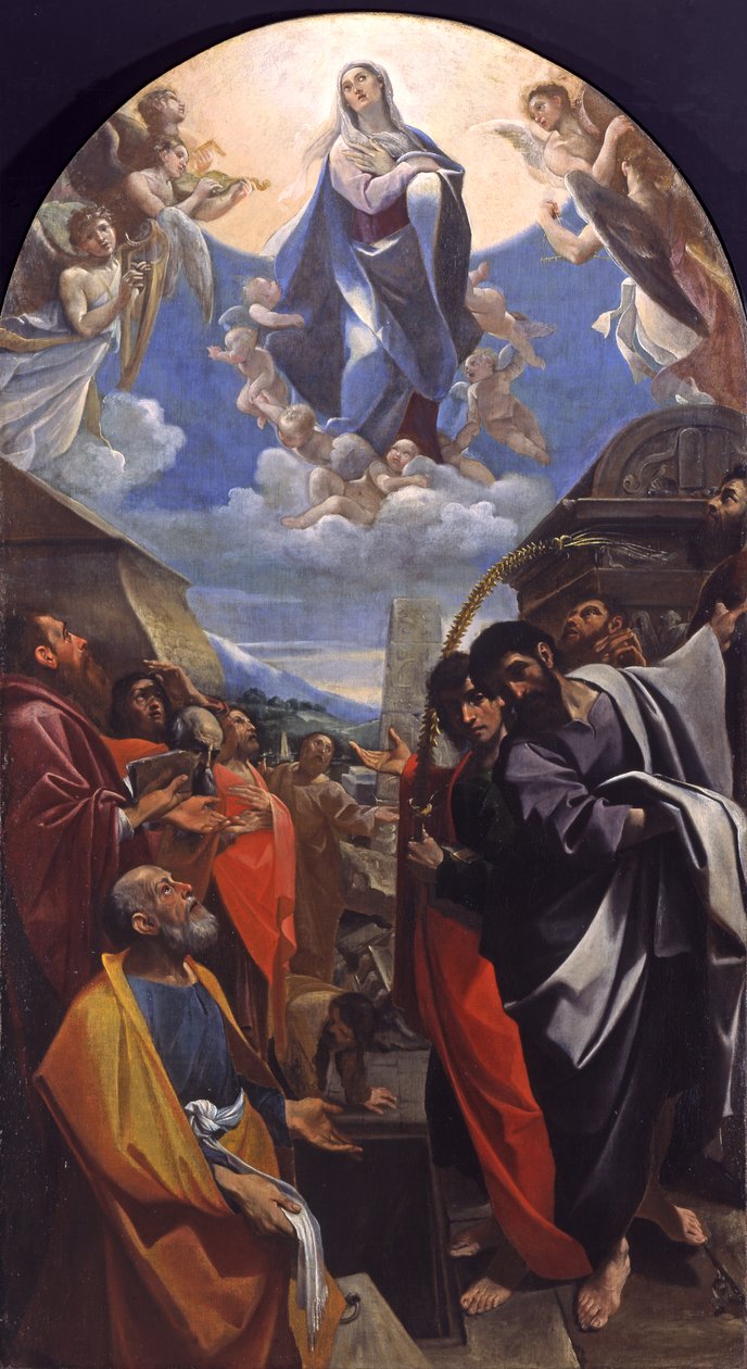 A Assunção da Virgem, c.1586-1587 de Lodovico Carracci