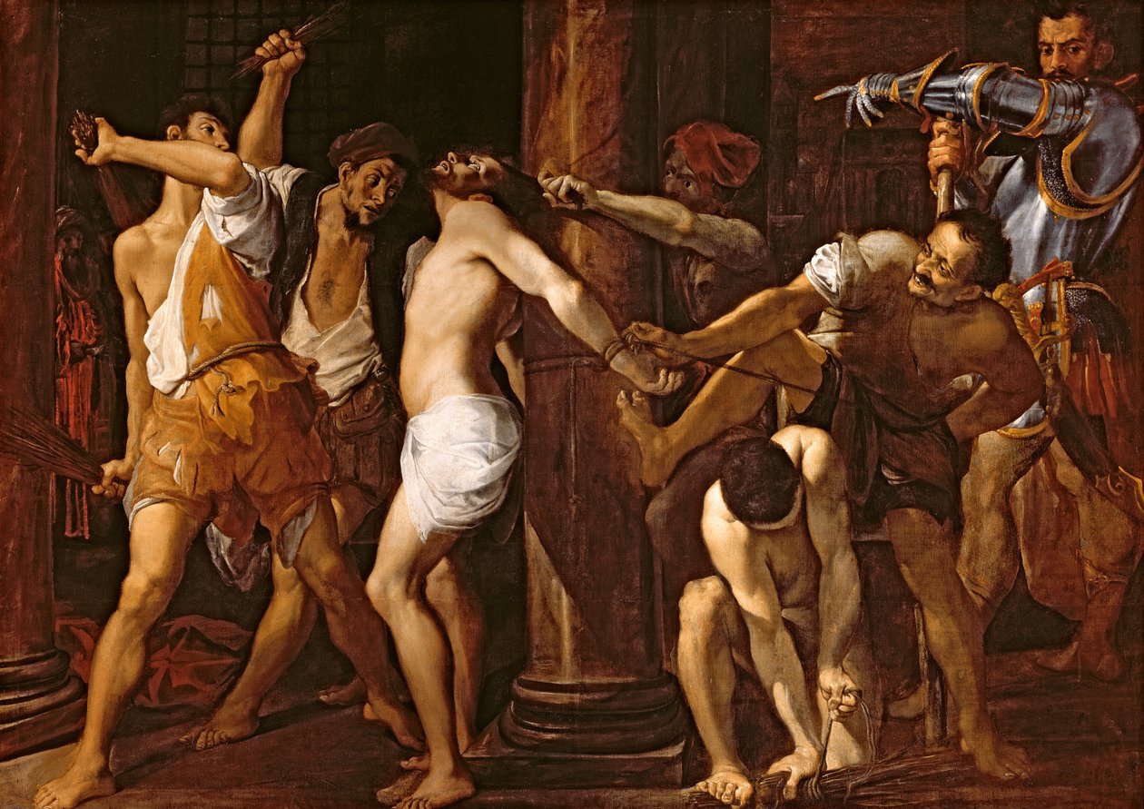 A Flagelação de Cristo, 1586-87 de Lodovico Carracci