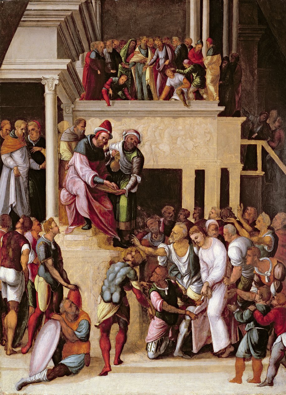 Cristo antes de Pilatos, c.1530 de Lodovico Mazzolino