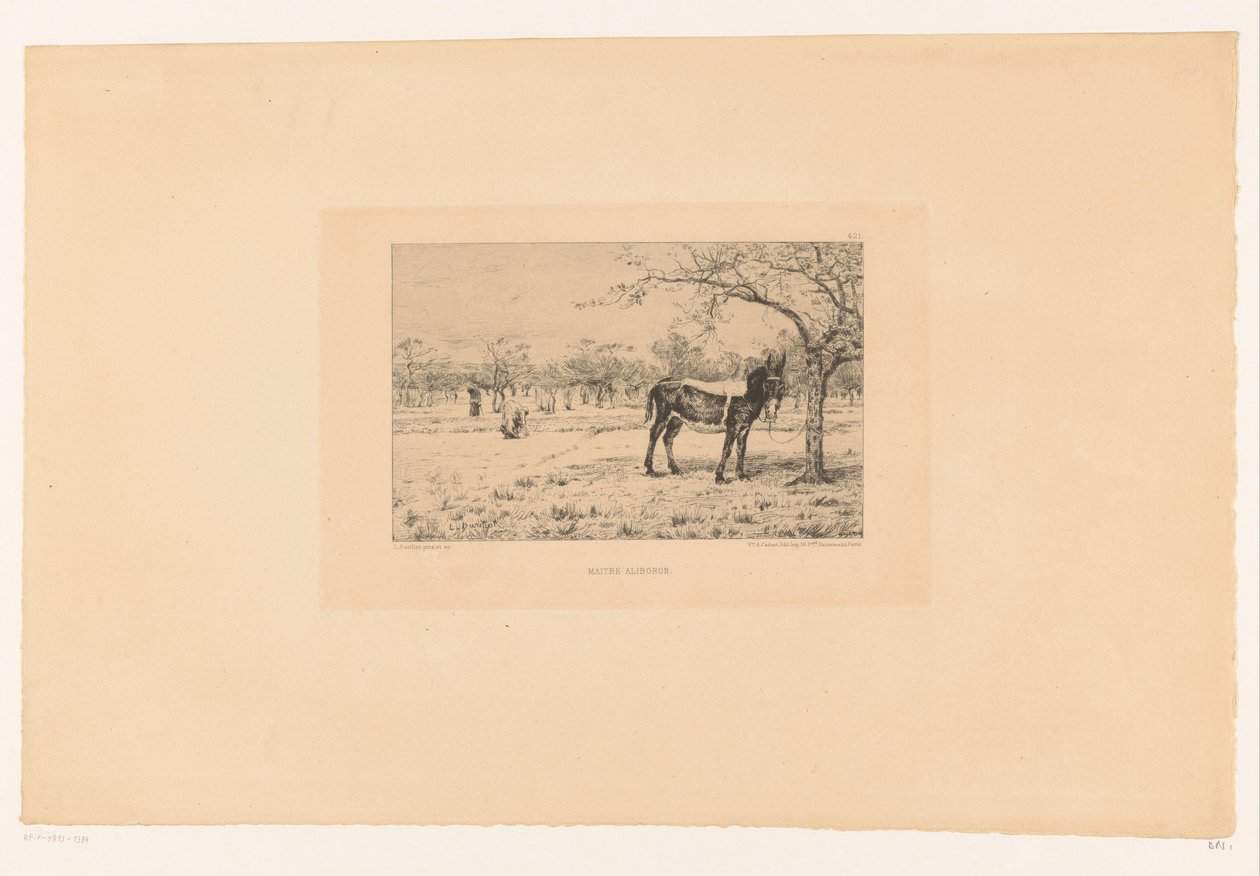 Paisagem com burro
Maitre Aliboron (título sobre o objecto) de Léon Barillot