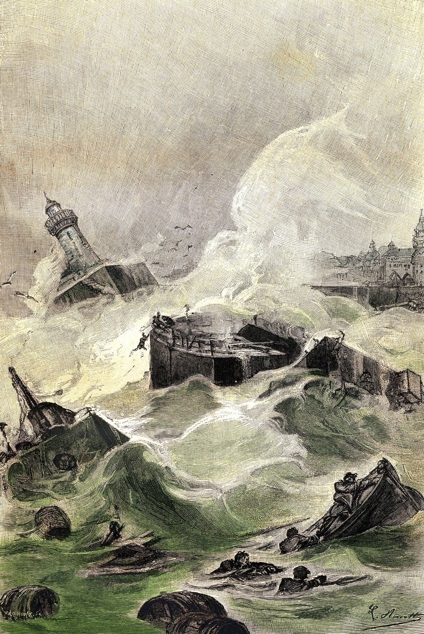 ilustração do romance de Júlio Verne "L