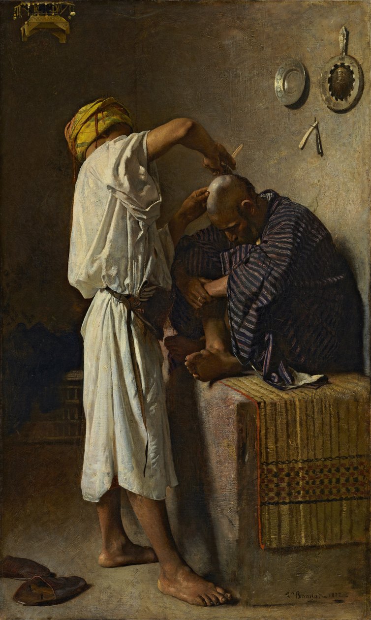 Uma barbearia oriental de Léon Bonnat