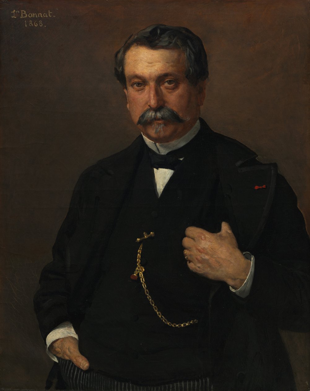Retrato de um homem, 1868. de Léon Bonnat