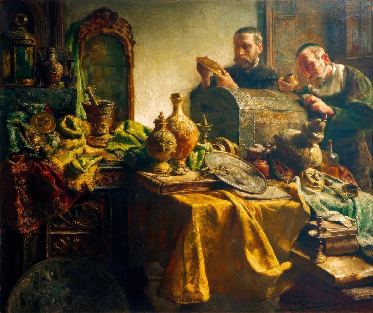 Visita ao negociante de arte de Léon Brunin de Meutter