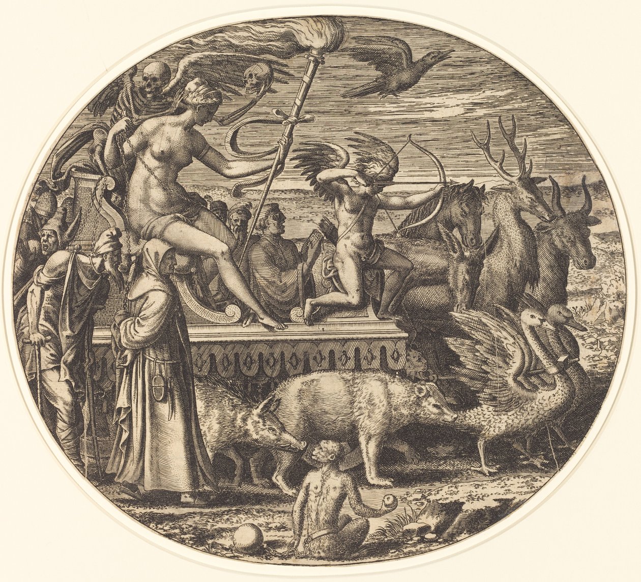 Luxúria de Léon Davent after Luca Penni