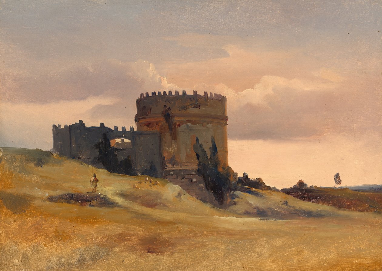 O Túmulo de Cecilia Metella, c. 1830. de Léon François Antoine Fleury
