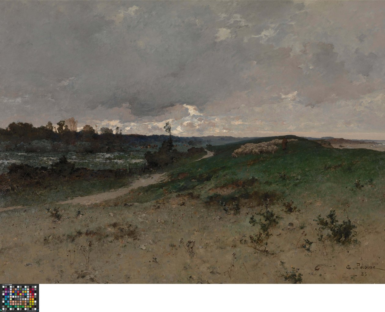 Paisagem próxima de Saint-Jean-le-Thomas (Normandia) de Leon Germain Pelouse