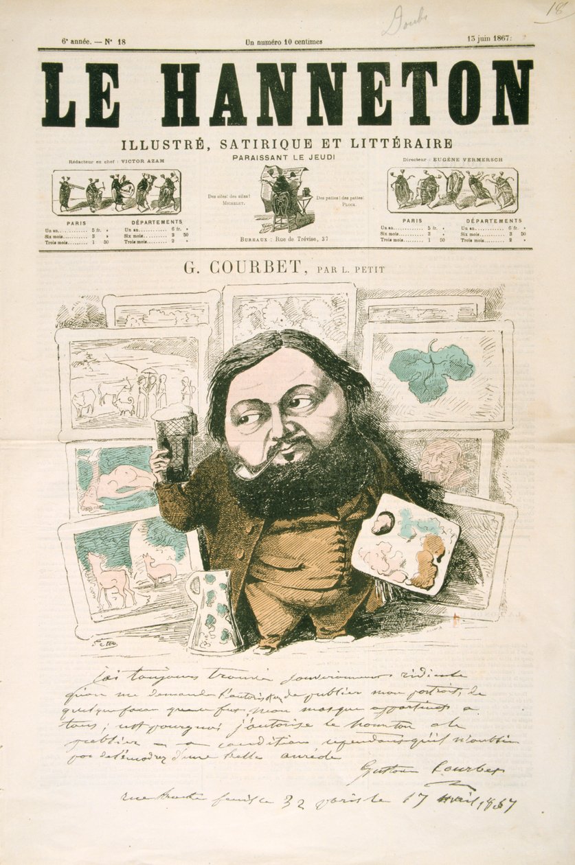 Gustave Courbet, pintor francês, 1867 de Léonce Justin Alexandre Petit