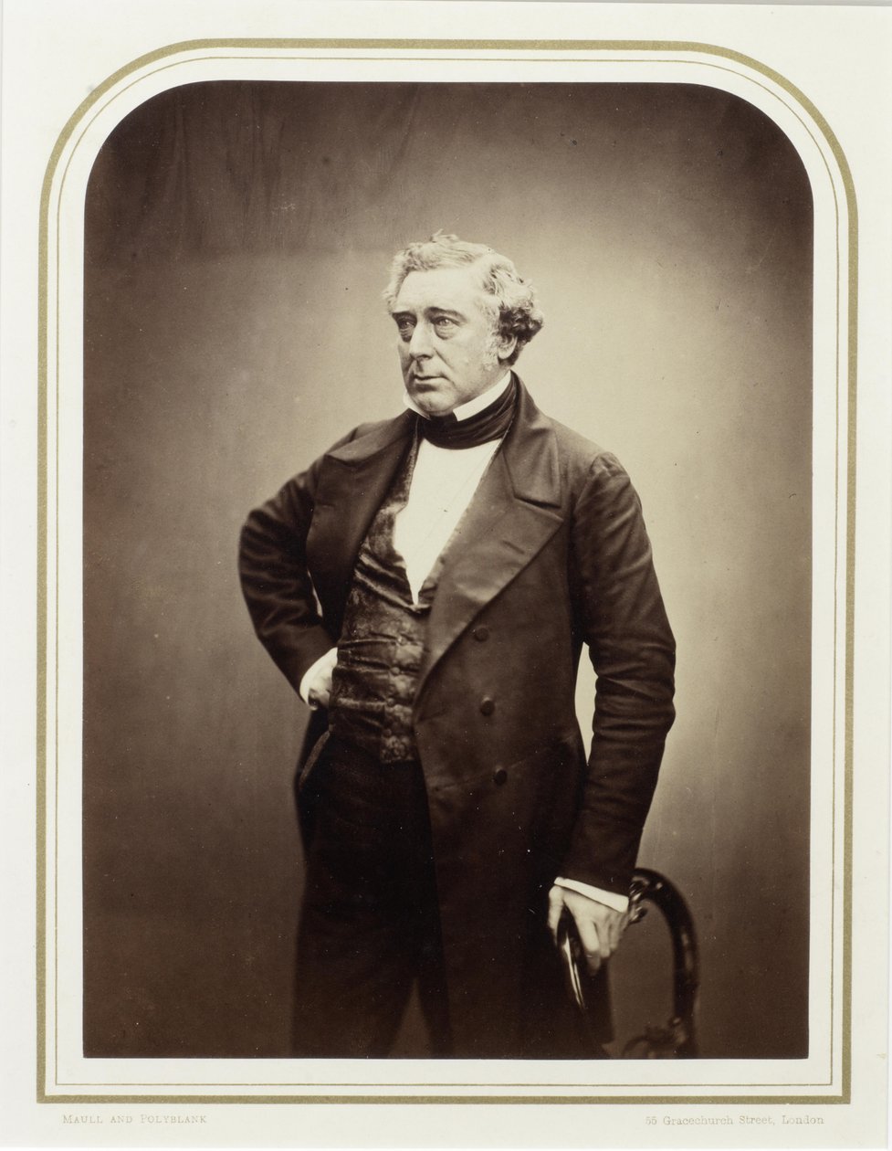 Retrato de Robert Stephenson 1803-1859, 1856. de London . Photo studio Maull and