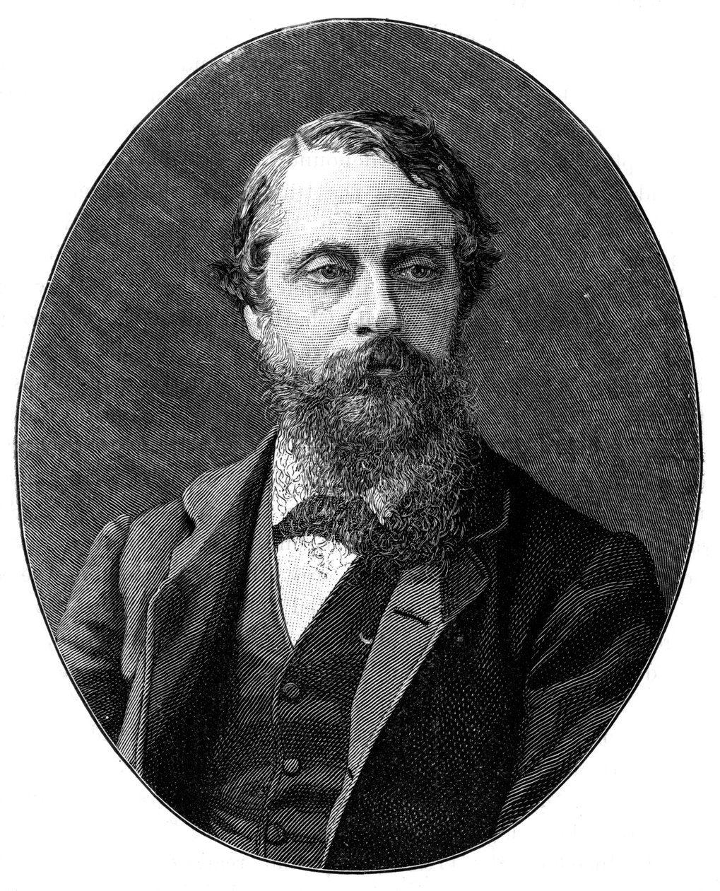 Lord Frederick Cavendish, político liberal britânico do século XIX, 1900. de London Stereoscopic and Photographic Co