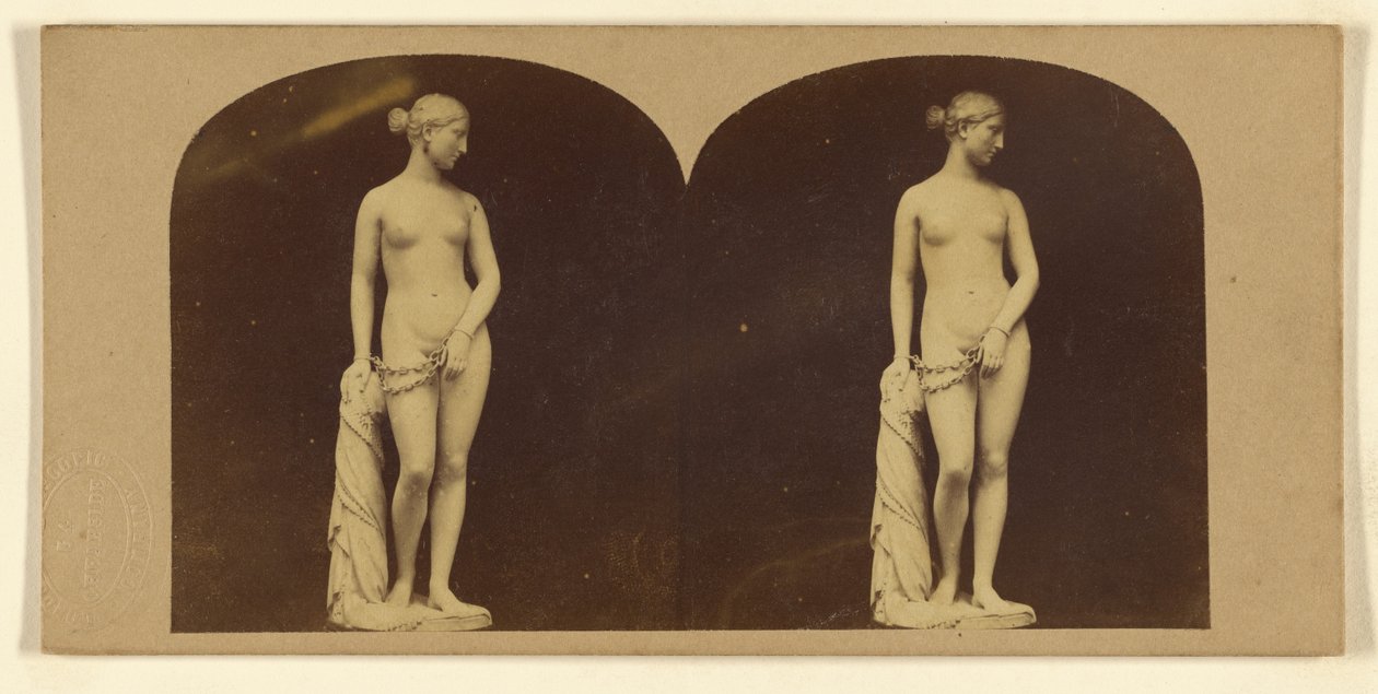 O Escravo Grego. Por Hiram Powers. de London Stereoscopic and Photographic Company