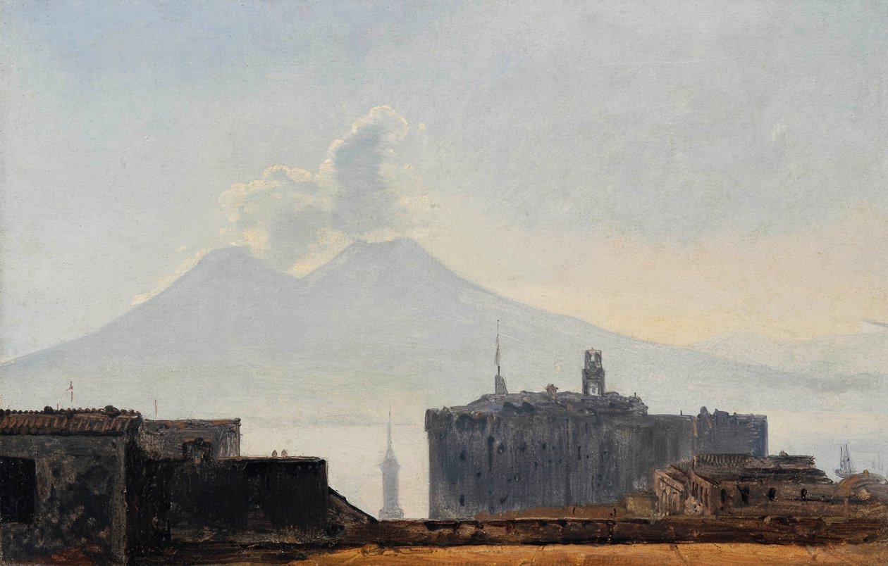 Vista de Nápoles com o Vesúvio de Léopold Robert