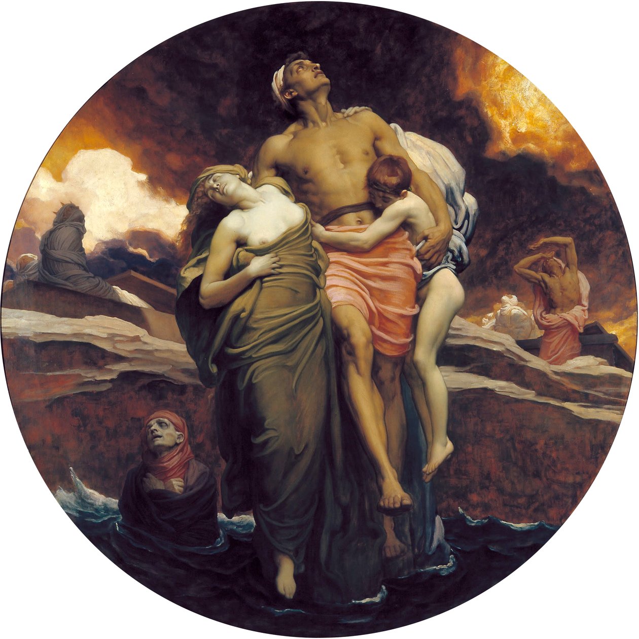 E o mar deu os mortos que estavam nele de Frederic Leighton