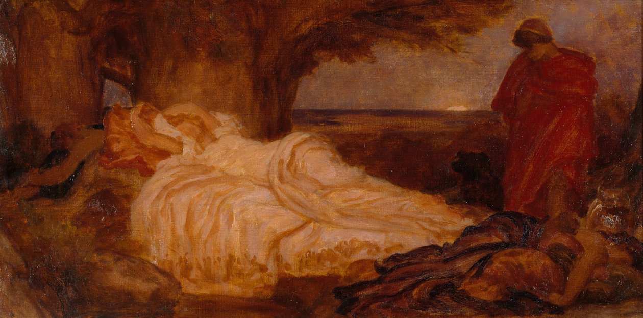 Estudo de cores para Cymon e Ifigênia de Frederic Leighton