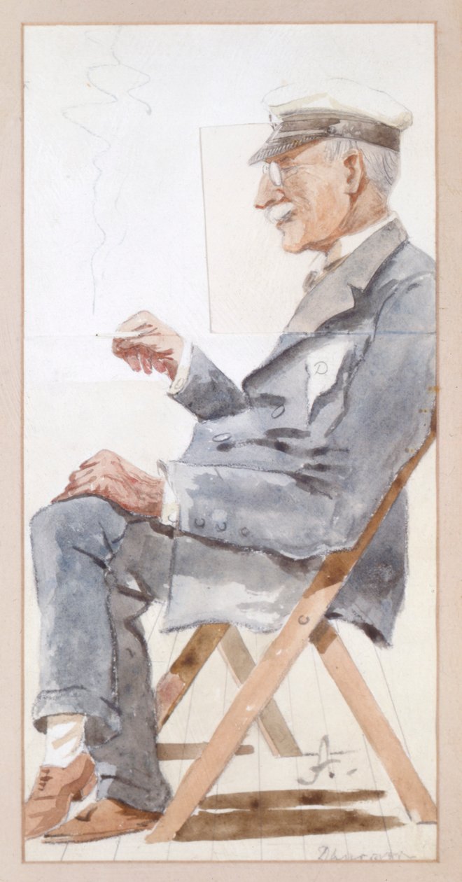 Retrato de Windham, 4º Conde de Dunraven, início do século 20 (aquarela) de Lord Arnold Albermarle