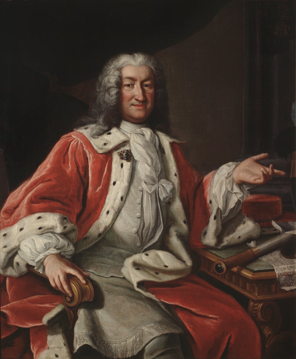 Retrato de Arvid Bernard Horn de Ekebyholm (1664-1742) de Lorens Pasch the Elder