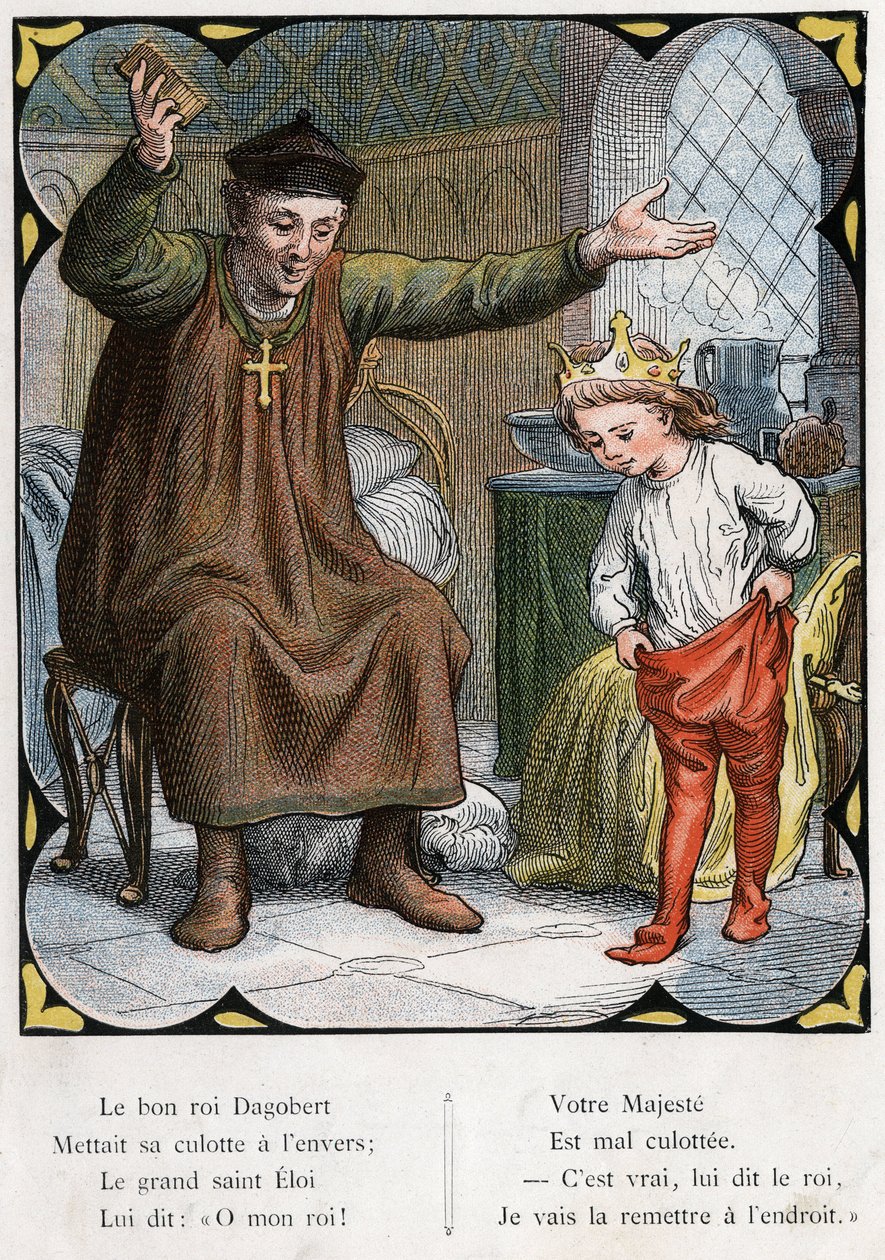 Ilustração de Lorenz Frolich (1820-1908) para a popular canção "O Bom Rei Dagobert". Edição J. Hetzel.Por volta de 1880. de Lorens Frolich