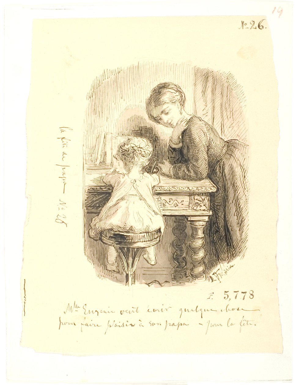 Escrita de cartas de Lorenz Frølich
