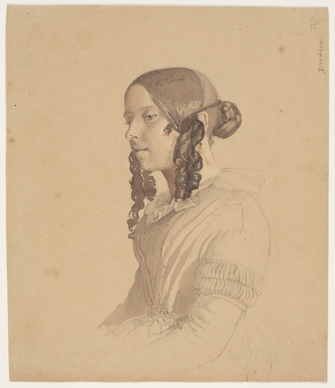 Retrato feminino (Helene v. Germadt) de Lorenz Frølich
