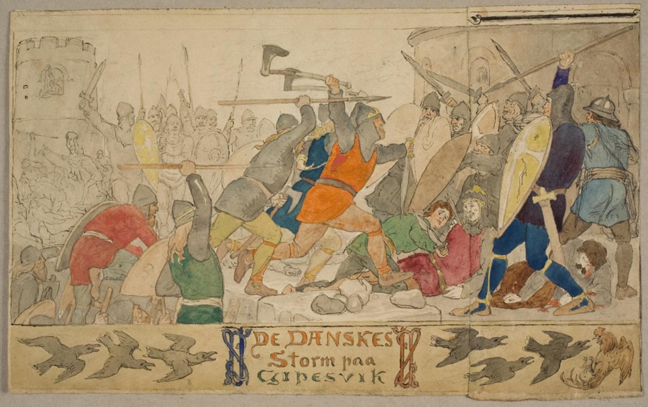 Os dinamarqueses atacam Gipesvik de Lorenz Frølich