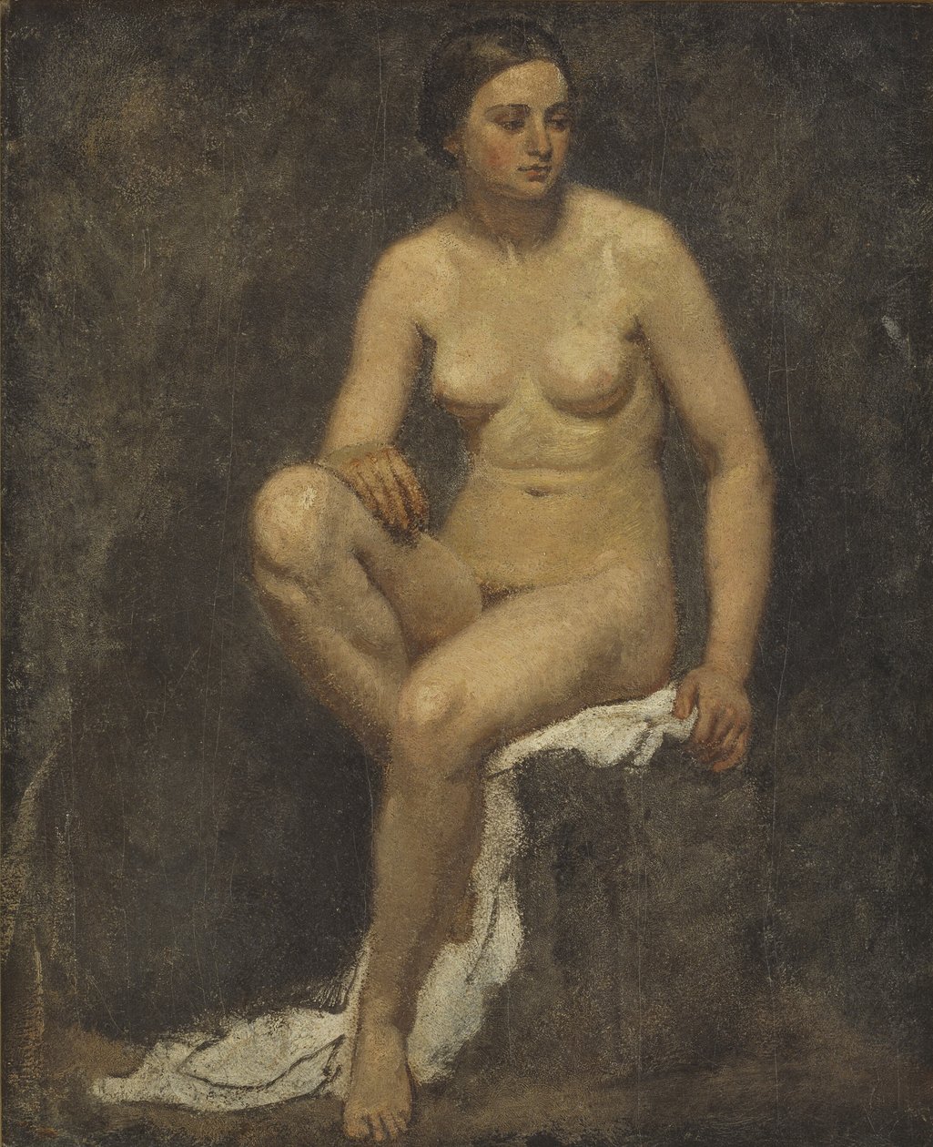 Nu feminino no estúdio de Thomas Couture de Lorenz Frølich
