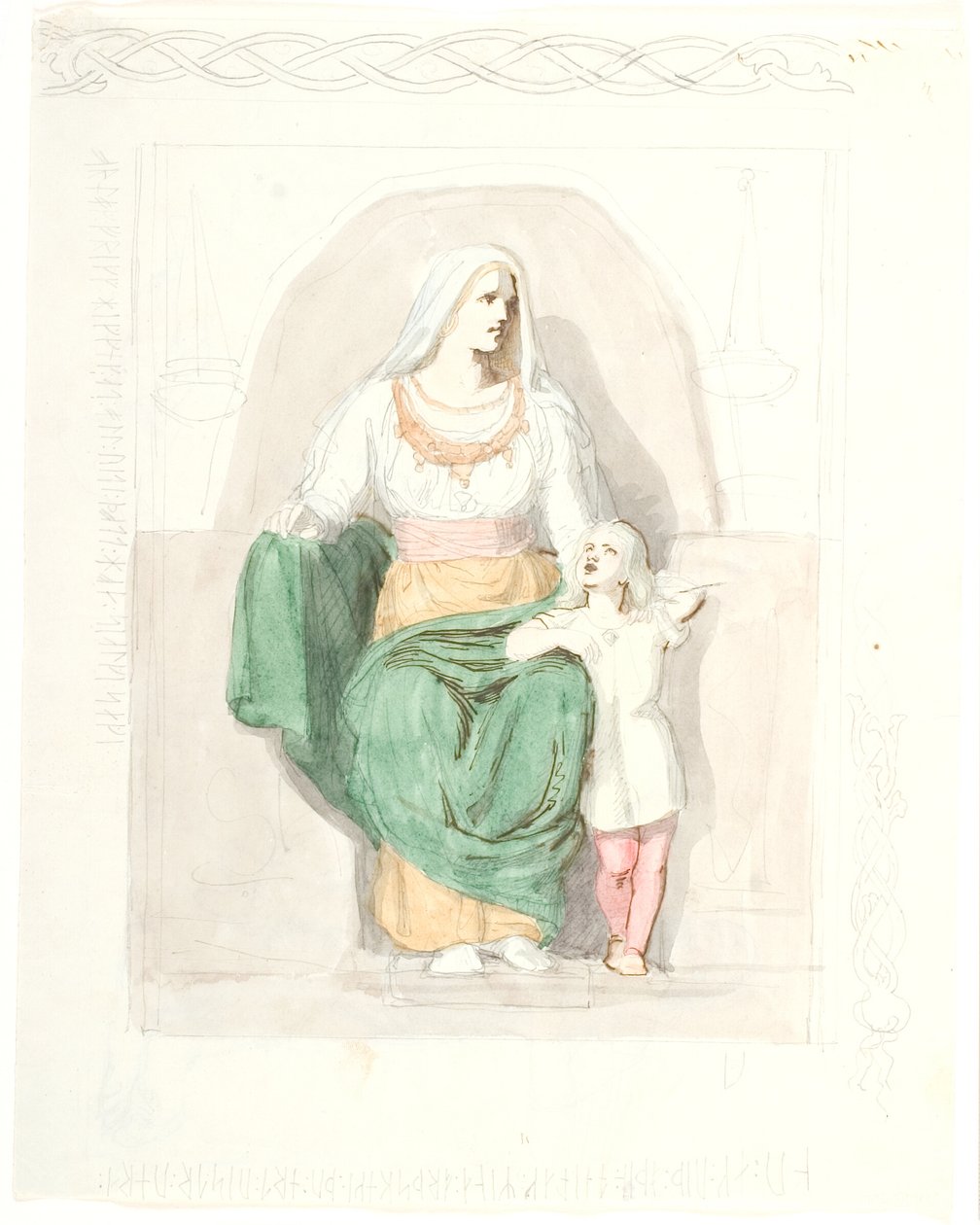 Frigga com Gersimi de Lorenz Frølich