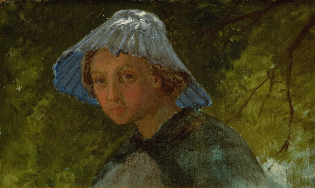 Sra. Lina Frølich com um chapéu de sol de Lorenz Frølich