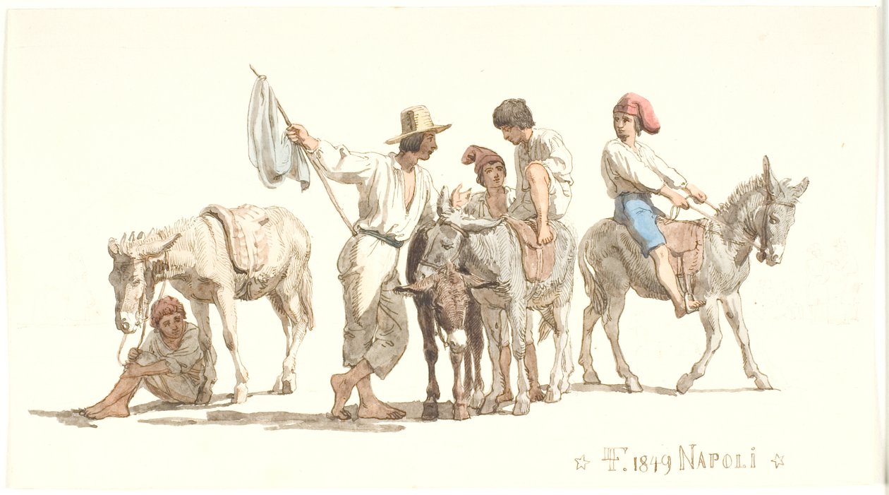 Italianos montam burros de Lorenz Frølich