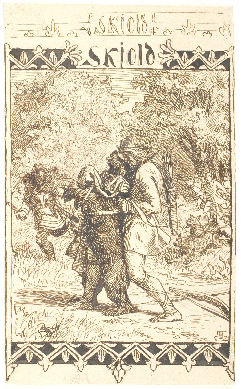 A Luta de Skjold com o Urso de Lorenz Frølich