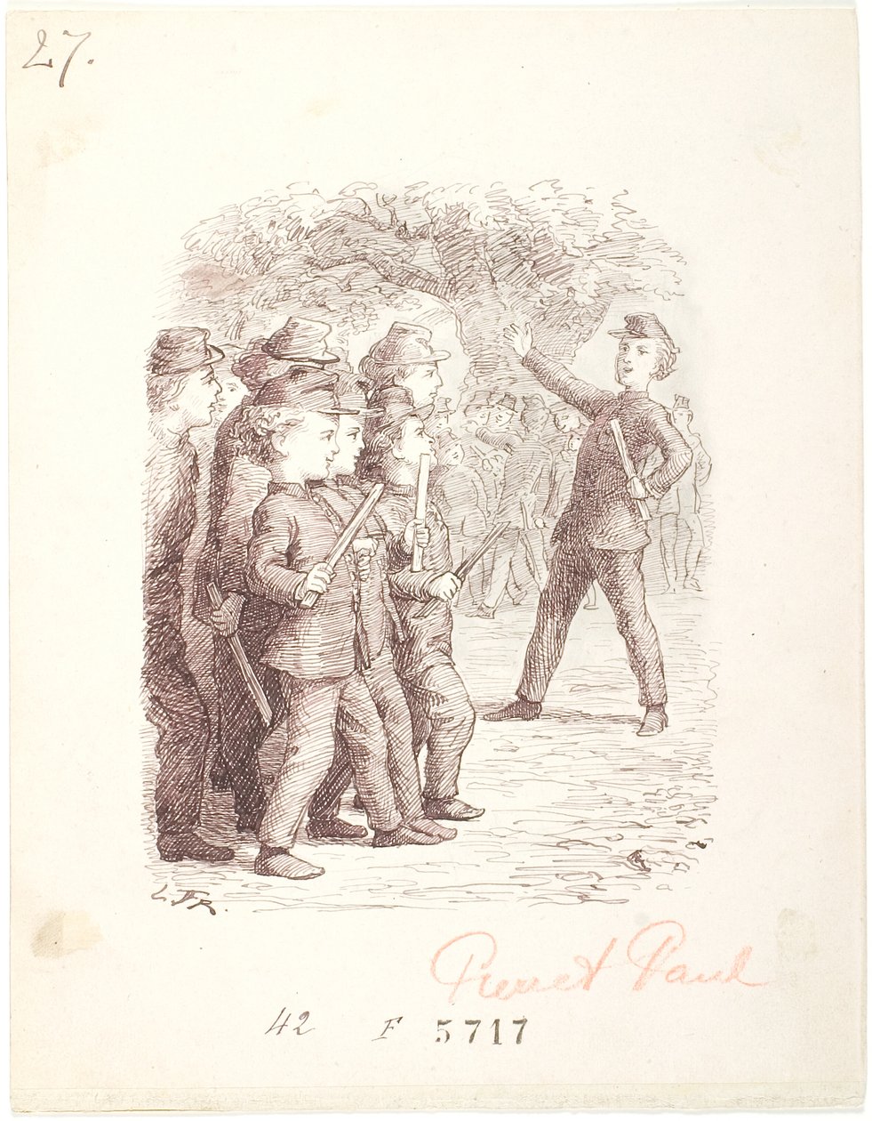 jogo de soldado. Pierre é o capitão de Lorenz Frølich