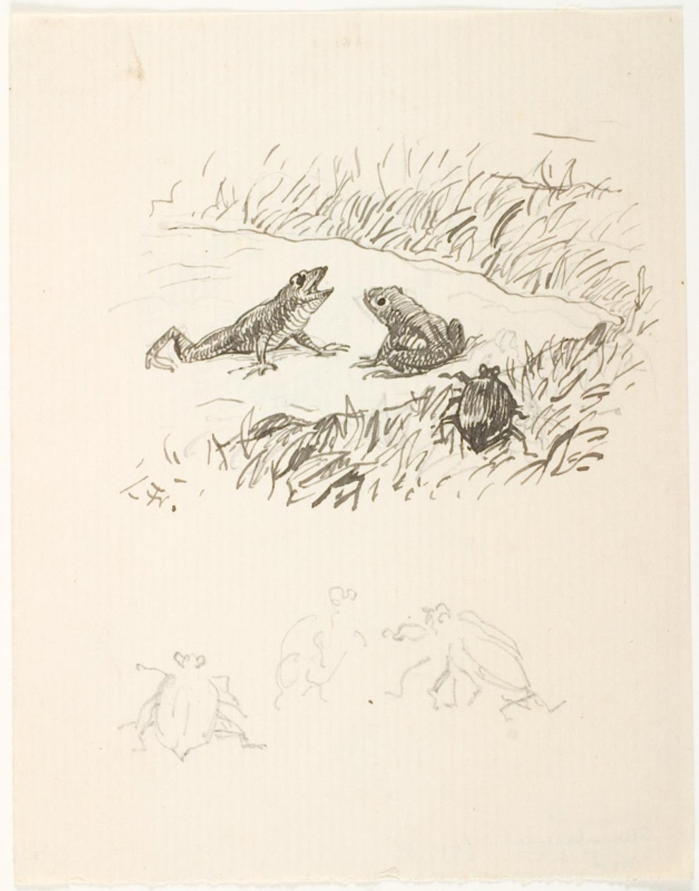 Ilustração de rascunho para Skarnbassen de Lorenz Frølich