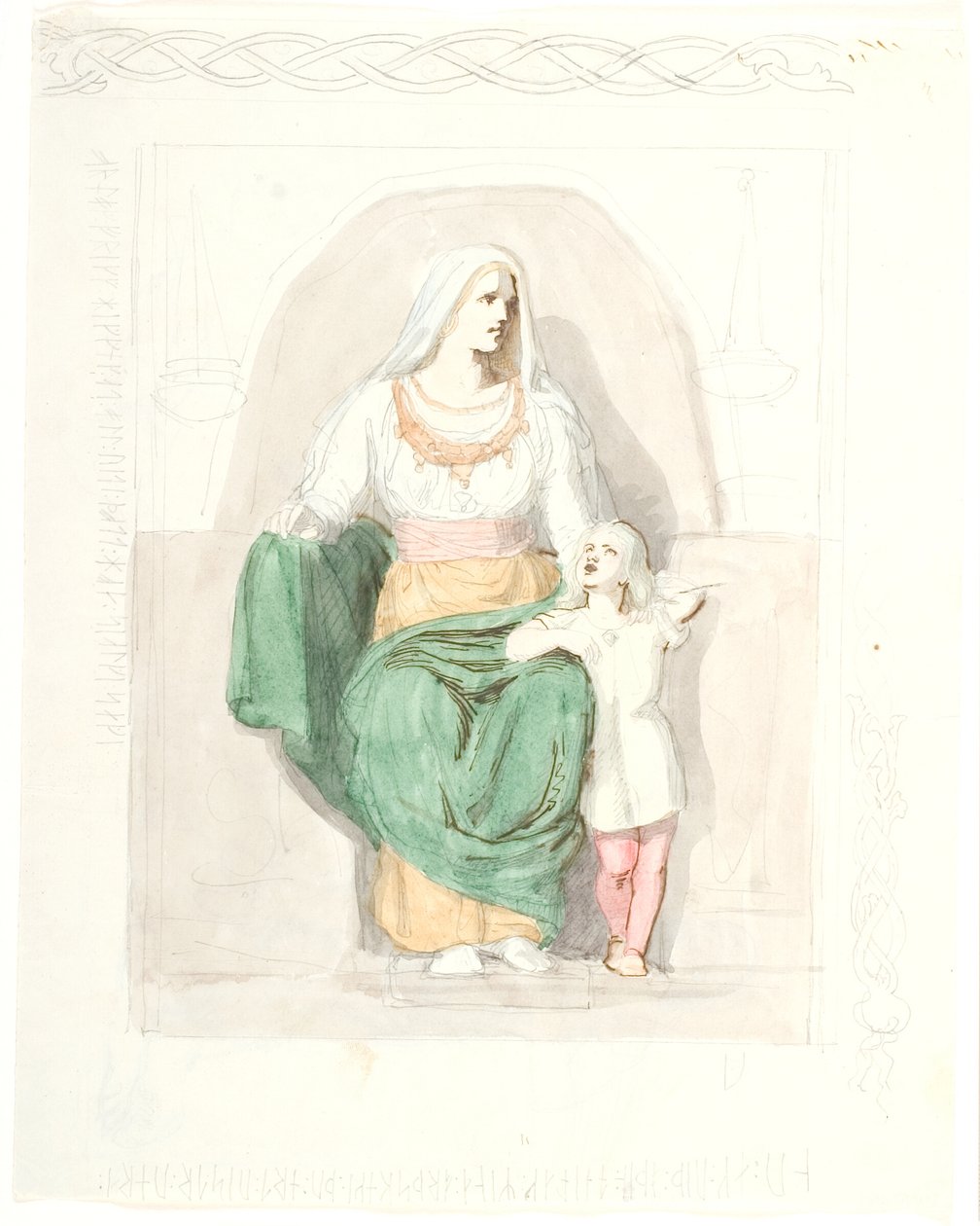 Frigga com Gersimi de Lorenz Frølich
