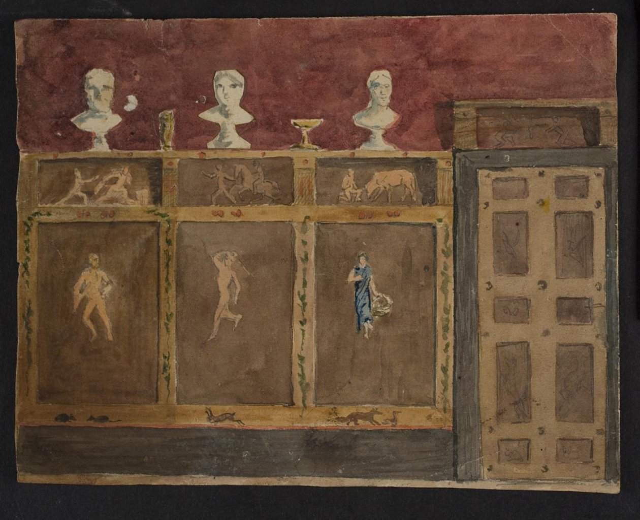 Decorações murais para Valhøj 1838/1839 de Lorenz Frølich