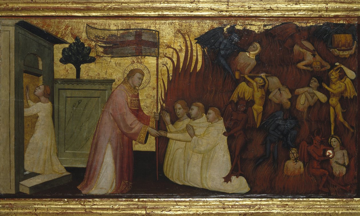 São Lourenço libera almas do purgatório de Lorenzo di Niccolò
