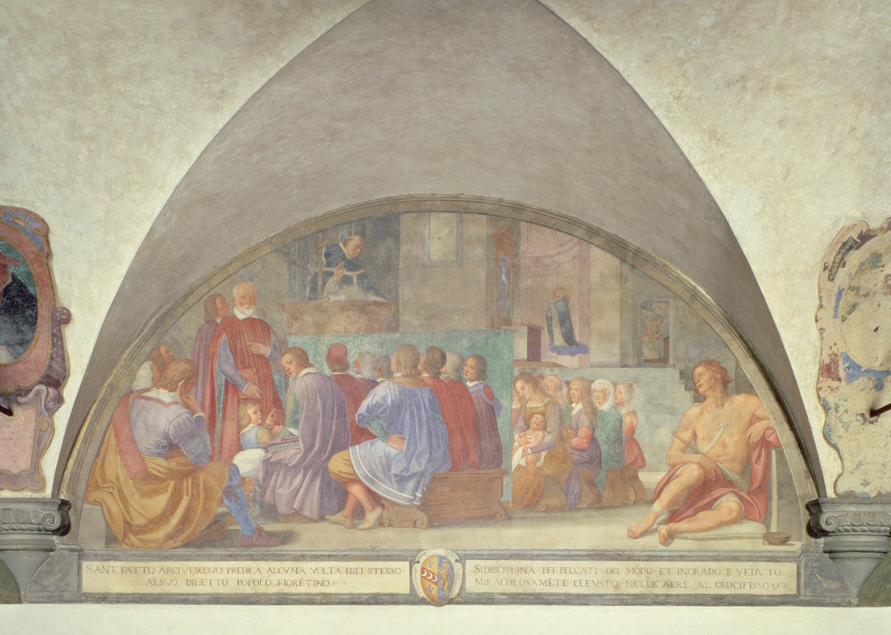 O Sermão de São Antonino, luneta de Lorenzo Cerrini