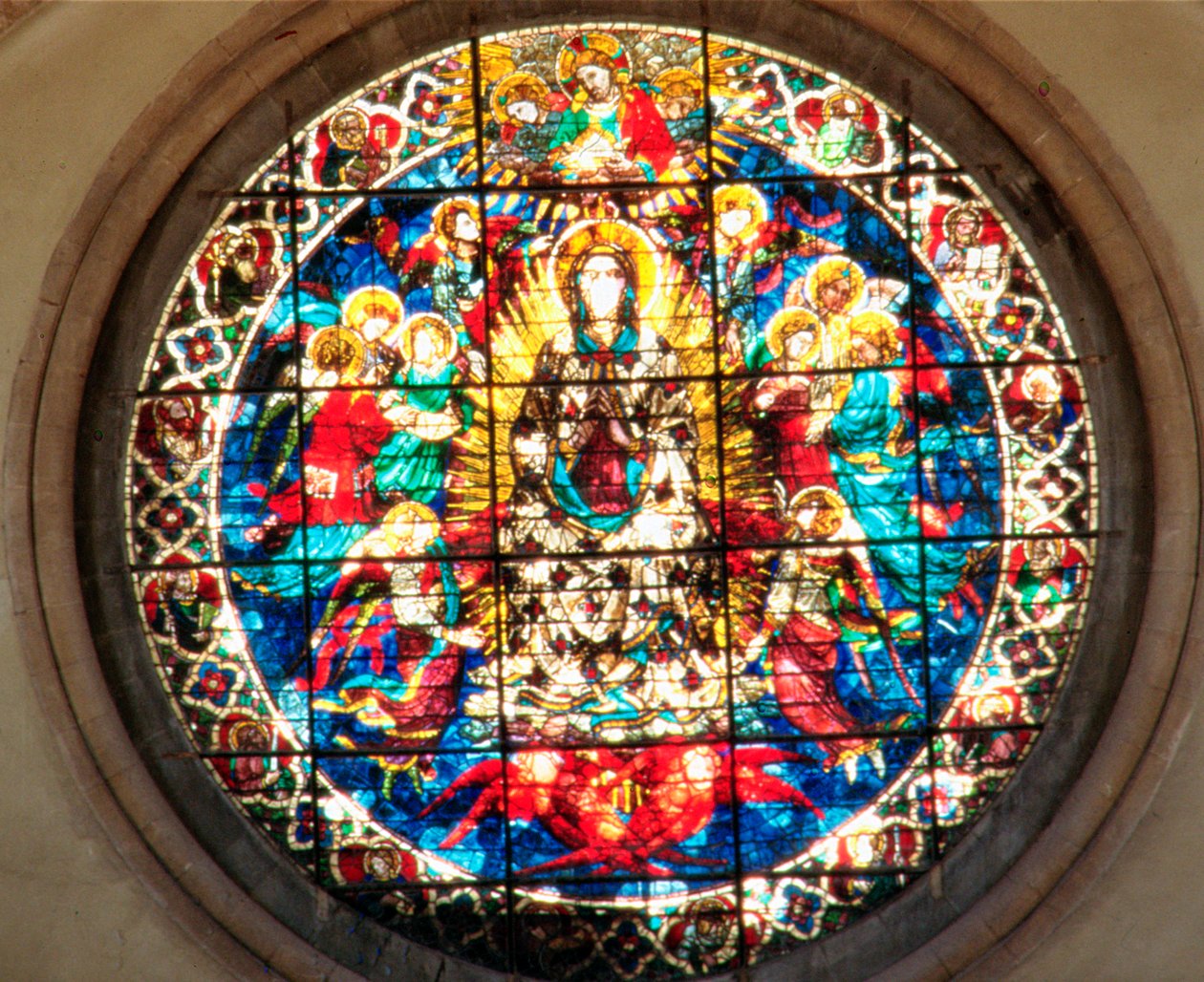 A Assunção da Virgem (vitral) de Lorenzo Ghiberti