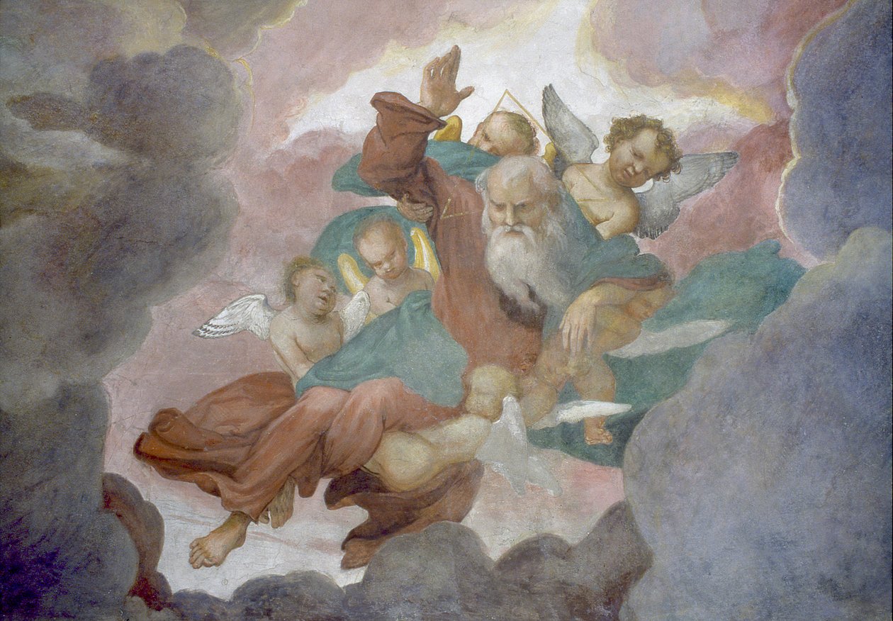 Deus levantou por anjos, 1525 de Lorenzo Lotto