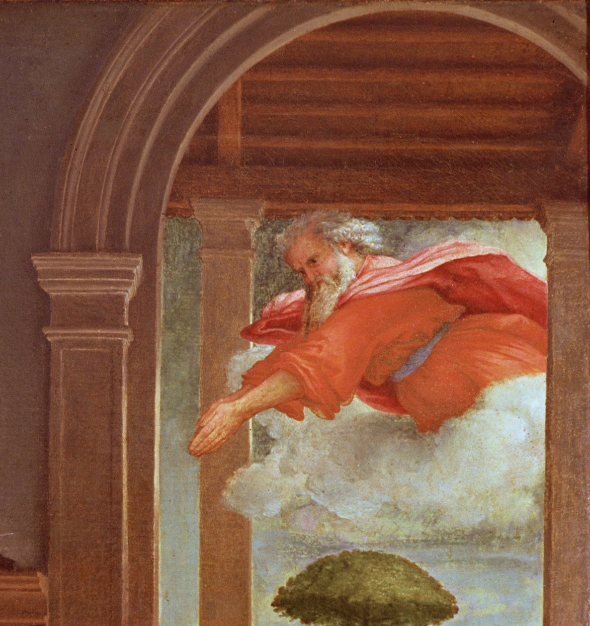 A Anunciação, c.1534-35 (detalhe de 215996) de Lorenzo Lotto
