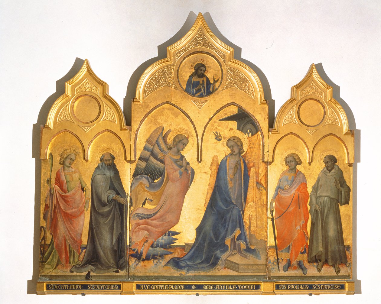 Anunciação com Santos (tempera no painel) de Lorenzo Monaco