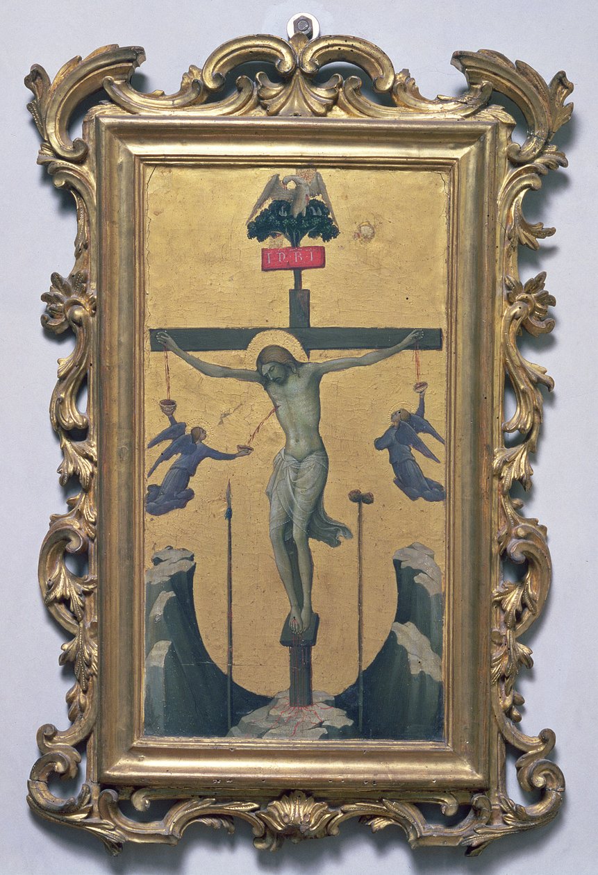 Crucificação (tempera no painel) de Lorenzo Monaco