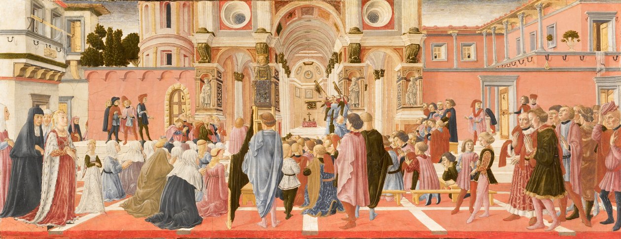 St Bernardino Preaching de Lorenzo di Pietro Vecchietta
